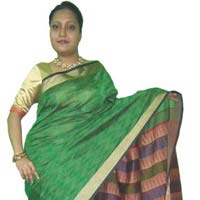 Kunchi Kantha Stitch Saree