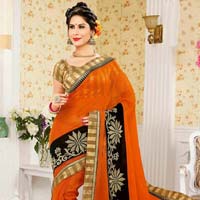 Super Net Embroidered Sarees