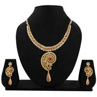 Zaveri Pearls Exotic Antique Necklace Set