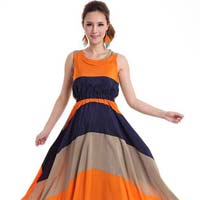 Maxi-dress Multicolored Cotton Fabric