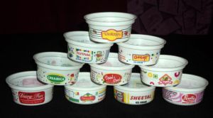 Plastic ice cream cups