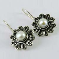 Pearl Silver Earrings