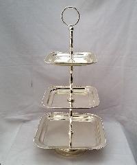 silver plated cake stands