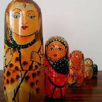 Wooden Shiv Russian dolls