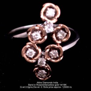 Ladies Rose Gold Diamond Rings