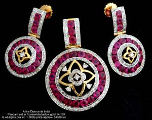 Light Weight Diamond Pendant Sets