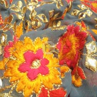 Designer Georgette Flower Embroidery