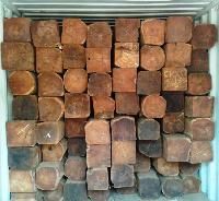 teak wood rough square logs