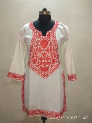 Aari Embroidered Georgette Kurti