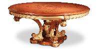 carved wooden tables