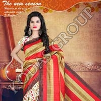 Half & Half Semi Cotton Saree