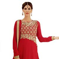 FS1800 georgette embrodary semi stiteched anarkli suit