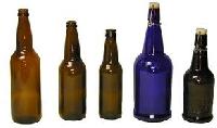 glass beer bottles