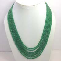 Dyed Beryl Green faceted beads