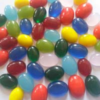 OPAQUE  GLASS STONES CABOCHON