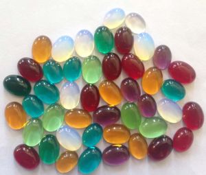 TRANSPARENT GLASS  STONES CABOCHON