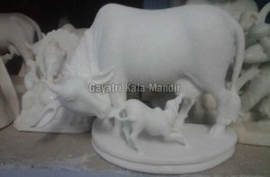 Marble Cow Statue