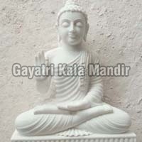 Marble Blessing Buddha Statue