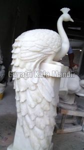 Marble Peacock Statue