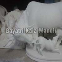 Marble Cow Statue