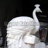 Marble Peacock Statue