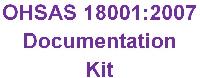 18001-2007 Document Kit