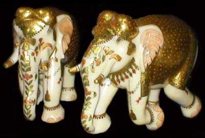 Marble Elephant Statue