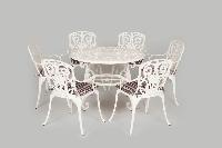 white metal furniture