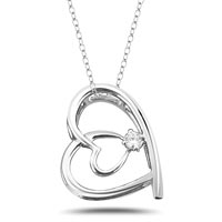 Diamond Heart Pendants