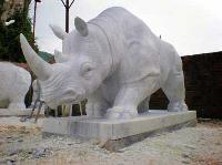 Marble Rhino Statues