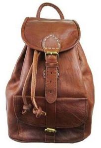 Brown Leather Backpack Bag