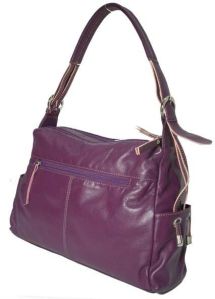 Fashionable Ladies Leather Handbags purple Colour