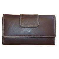 Leather Hand Purse Brown Colour