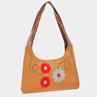 Ladies Cow Softy Nappa Printed Leather Handbag