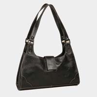 Ladise Lather Hand Bags Black  Colour