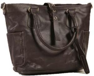 Ladise  Leather  Hand Bag Brown Colour