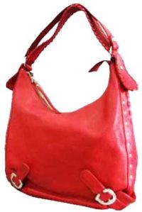 Ladise Leather Hand Bags Red Colour