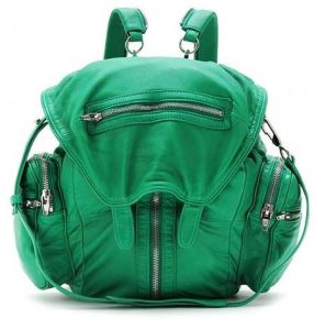 Leather Backpack Bags Green Colour