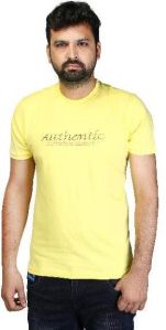 Nalini  Men's  Round Neck T-Shirt Yellow Colour