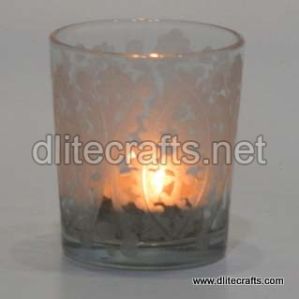 Etching Cut Glass Votive