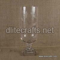 Glass Clear Cut Candle Holder