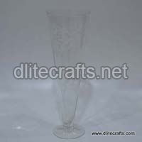 Glass Clear CutFlower Vase