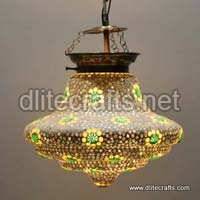 Glass Color Mosaic Hanging Lamp