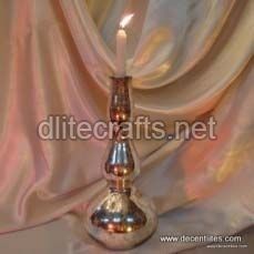 Glass Pillar Candle Sticks