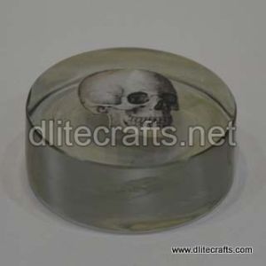 Glass Printed Paper Weight