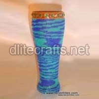 Mosaic Glass Flower Vase