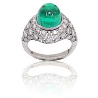 Emerald Studded Diamond Rings