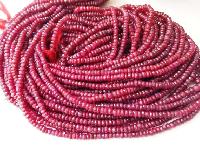 ruby facted beads ( corundum)