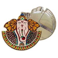 Big Ganesh Shaped Hand-made Full Meenakari Decorative Platter