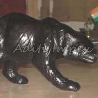 Handicraft Leather Bear Sculpture